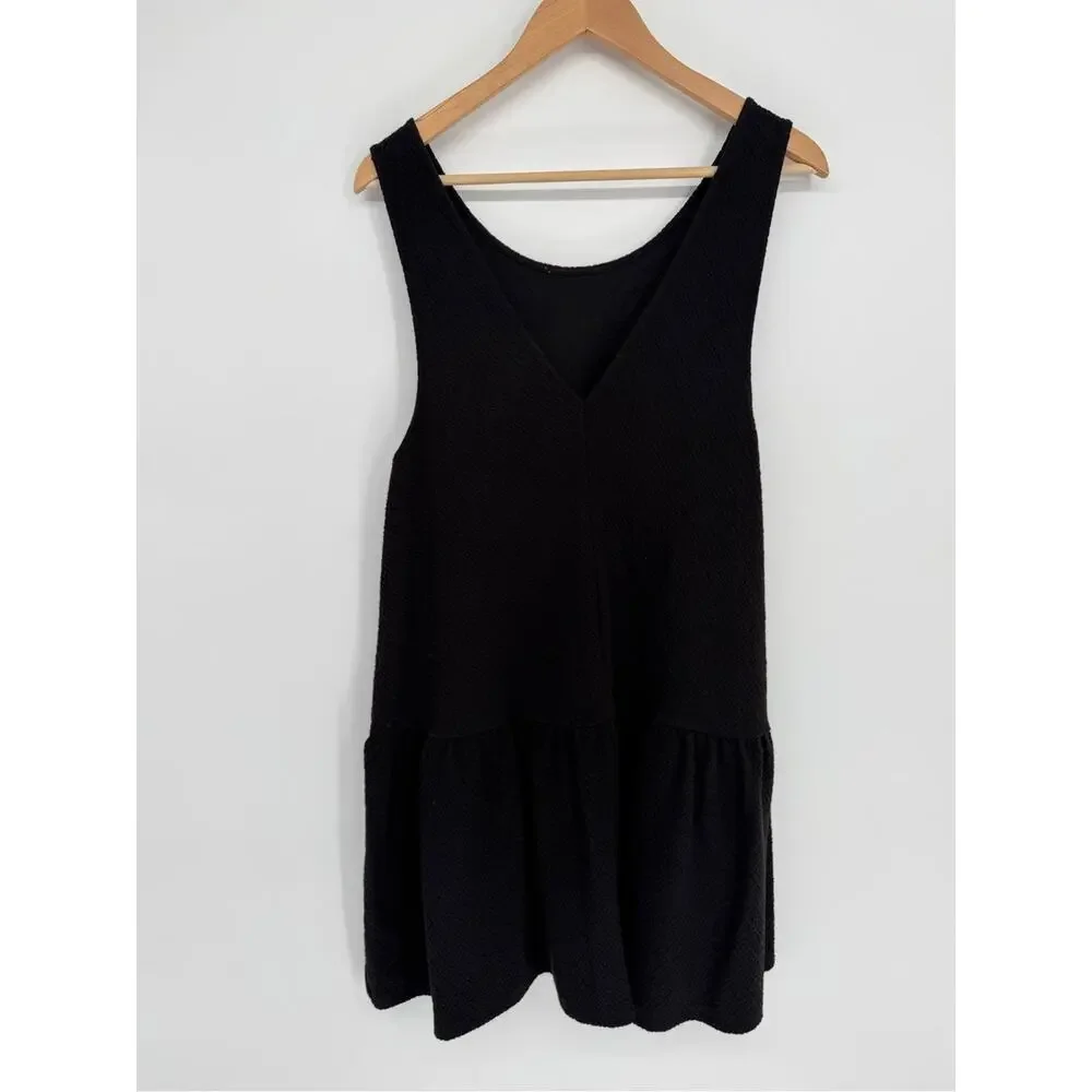 Free People Easy Street Mini Dress Black - Medium